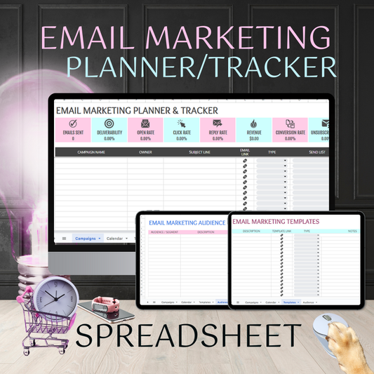 Spreadsheet: Email Marketing Planner & Tracker