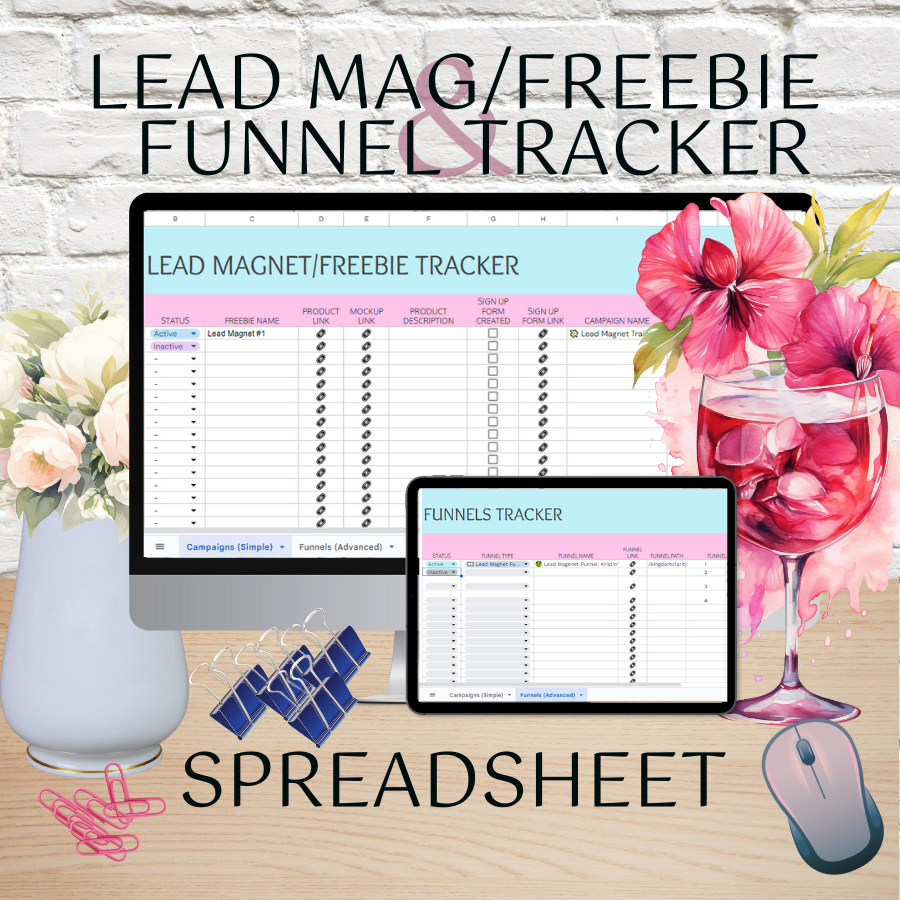 Spreadsheet: Lead Magnet & Funnel Tracker