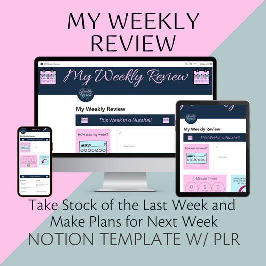 My Weekly Review Notion Template w/ PLR